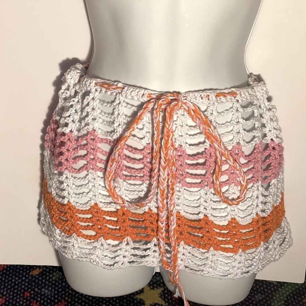Handmade crochet  coverup as a top or bottom